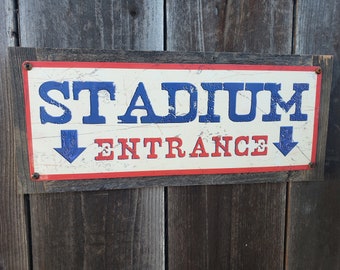 Vintage Stadium Entrance Metal Sign Sports Decor Football Baseball Basketball FREE SHIPPING