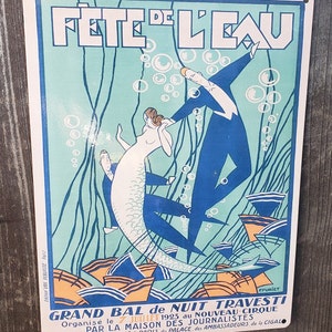 Enseigne en métal de reproduction de sirène française vintage LIVRAISON GRATUITE Décoration côtière