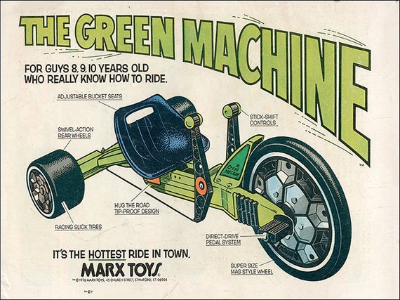 The Green Machine Metal Sign Reproduction Ad FREE SHIPPING