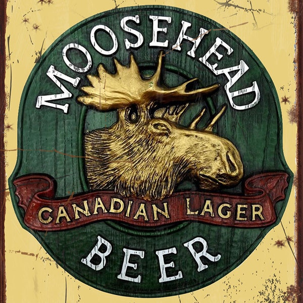 Vintage Moosehead Beer Ad Metal Sign Bar Man Cave Decor Reproduction