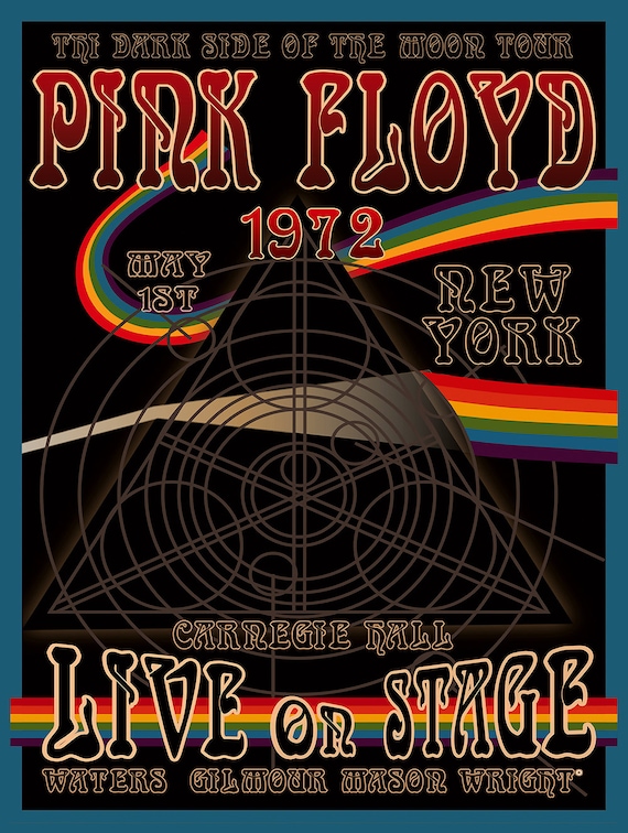 Pink Floyd Dark Side Concert Poster Metal Sign Reproduction FREE