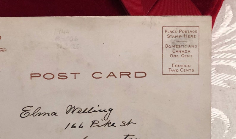 Rara inusual hermosa postal antigua gran mariposa verde con brillo de cabeza de niña indivisa espalda anterior a 1907 tarjeta postal vintage imagen 9