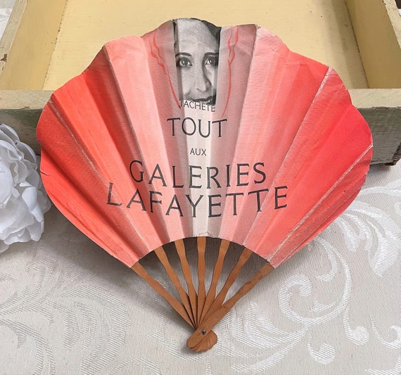 Stunning Antique Hand Fan Art Deco c 1920s French… - image 9