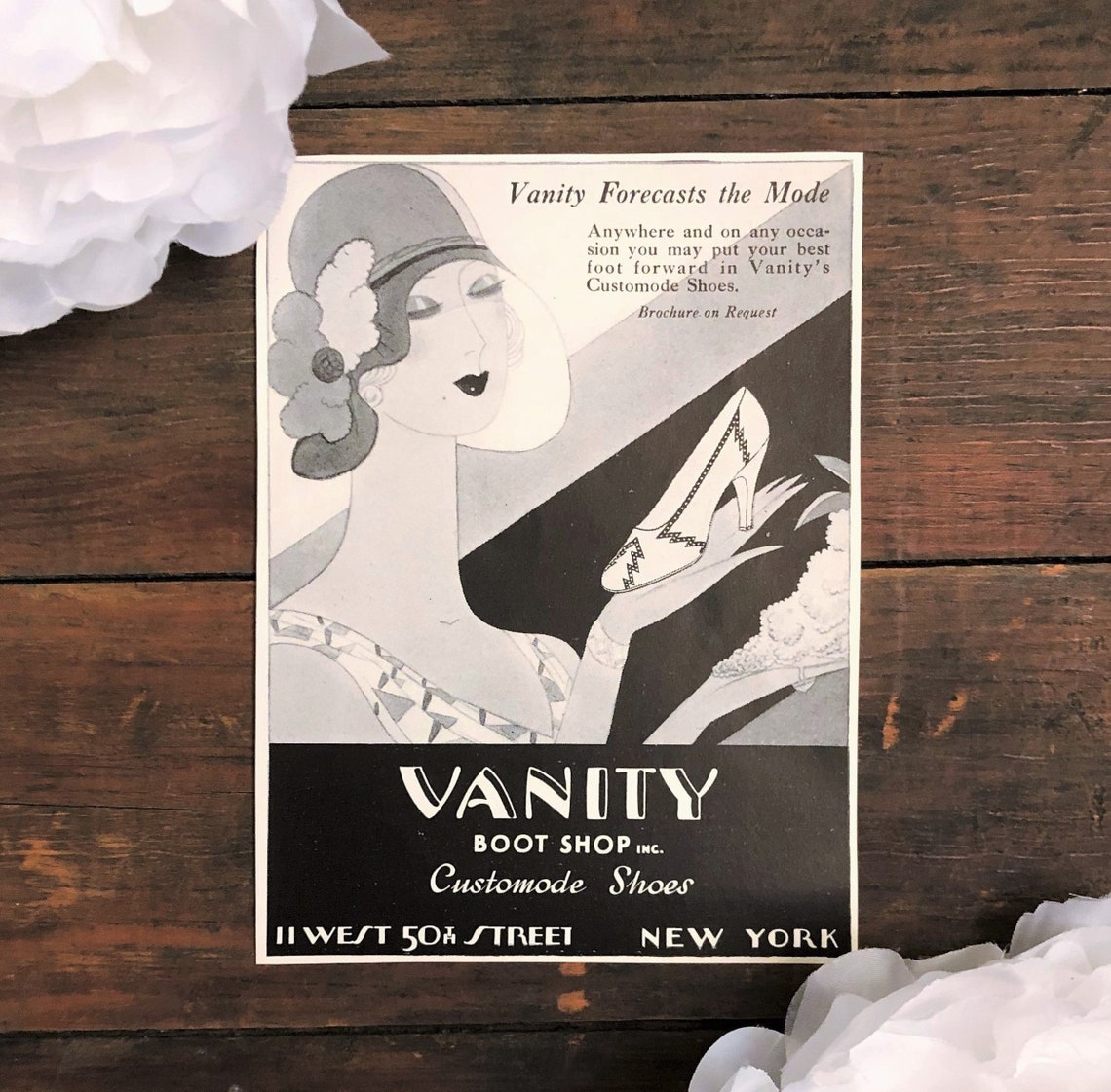 Beautiful 1920s Flapper Antique Magazine Ad Pretty Lady Art Deco ...