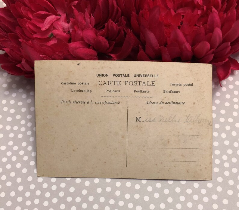 Beautiful Antique Postcard Pretty Lady W Big Brown Eyes & Etsy