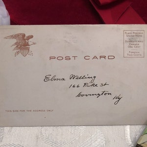 Rara inusual hermosa postal antigua gran mariposa verde con brillo de cabeza de niña indivisa espalda anterior a 1907 tarjeta postal vintage imagen 8