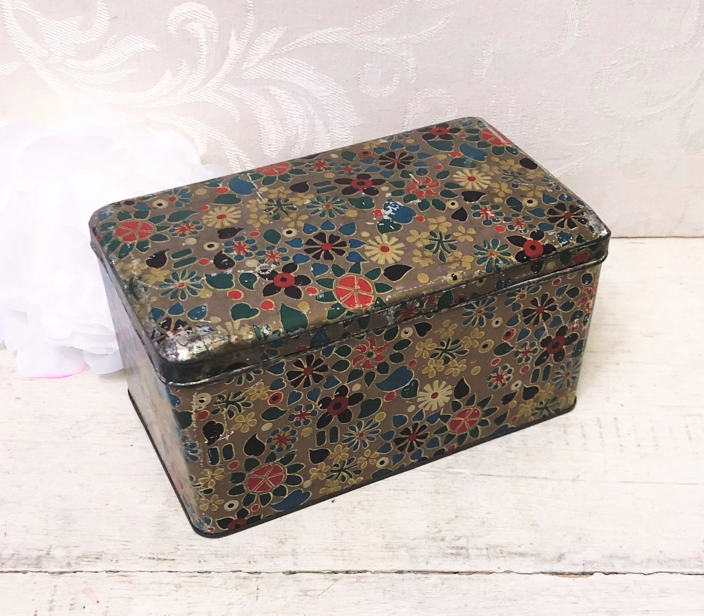 Floral Small Tin Box - Set of 2 – Mora Taara