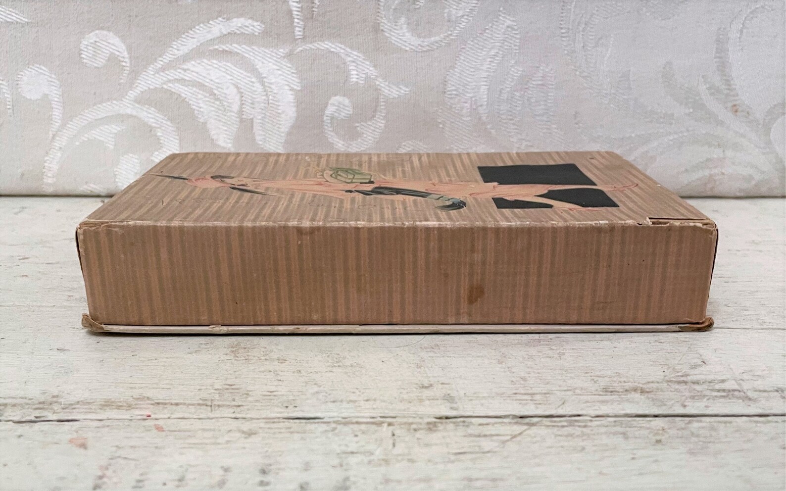 Antique Cardboard Box W C 1920s Flapper Girl Dressed in Pink Etsy