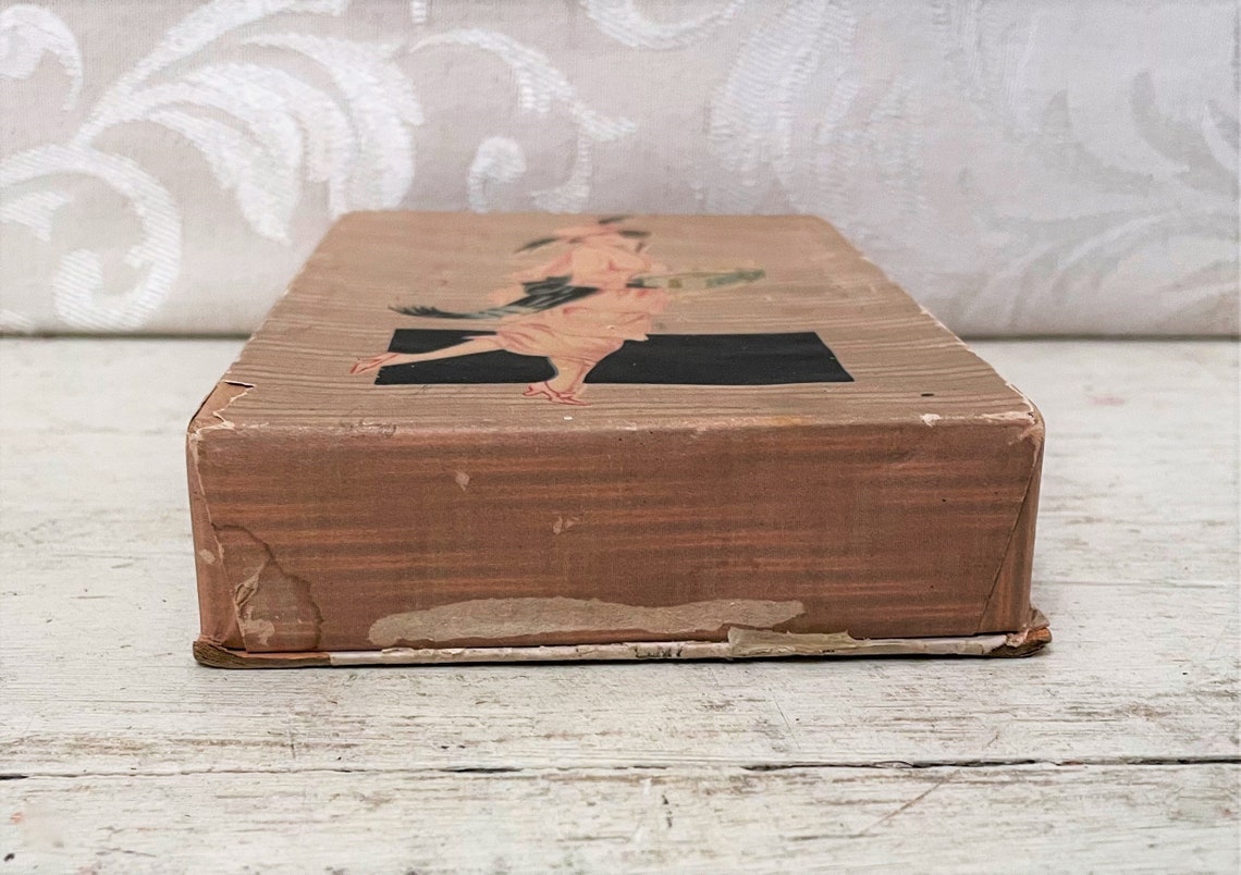 Antique Cardboard Box W C 1920s Flapper Girl Dressed in Pink Etsy