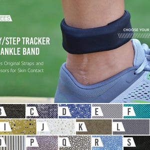 Polka Dots Activity/Step Tracker 100% Cotton Ankle Band – Encompasses Original Straps and Exposes Sensors for Skin Contact