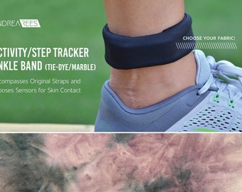 Activity/Step Tracker Tie-Dye/Swirl Nylon Ankle Band – Encompasses Original Straps and Exposes Sensors for Skin Contact