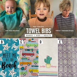 Towel Bibs for Babies, Toddlers, Kids, and Adults | Baby Bib Toddler Bib Adult Bib | Elderly Special Needs Disabled Feeding Shirt Protectors