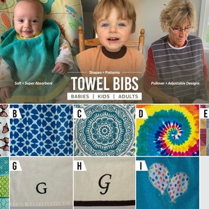 Towel Bibs for Babies, Toddlers, Kids, and Adults | Baby Bib Toddler Bib Adult Bib | Elderly Special Needs Disabled Feeding Shirt Protectors