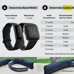 Solid Color Activity/Step Tracker 100% Cotton Ankle Band Encompasses Original Straps and Exposes Sensors for Skin Contact image 2