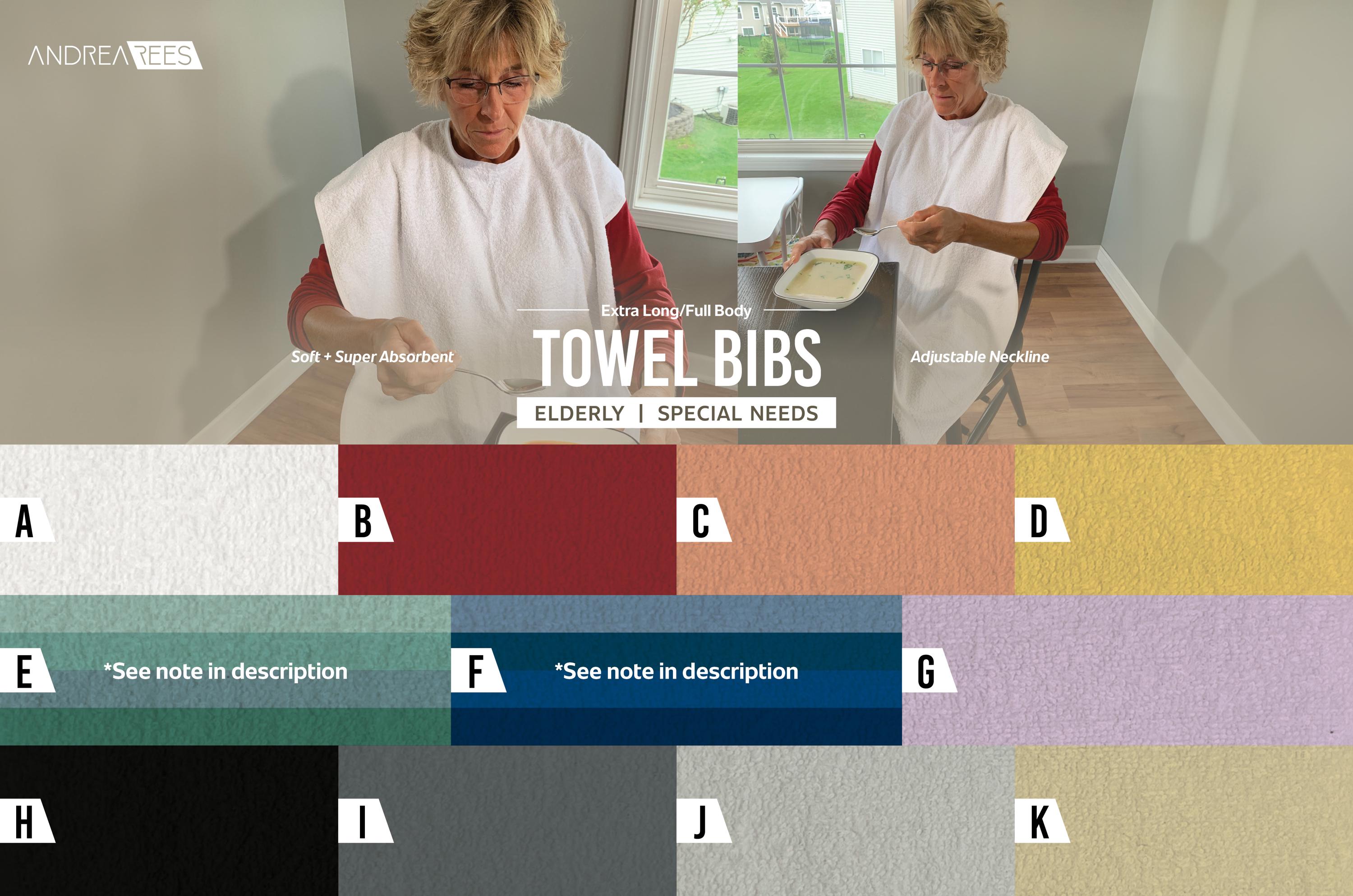 Towel Bibs/clothing Protectors for Adults (extra Long/full Body) - Soft ...