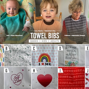 Towel Bibs for Babies, Toddlers, Kids, and Adults | Baby Bib Toddler Bib Adult Bib | Elderly Special Needs Disabled Feeding Shirt Protectors
