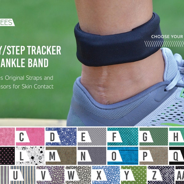 Polka Dots Activity/Step Tracker 100% Cotton Ankle Band – Encompasses Original Straps and Exposes Sensors for Skin Contact
