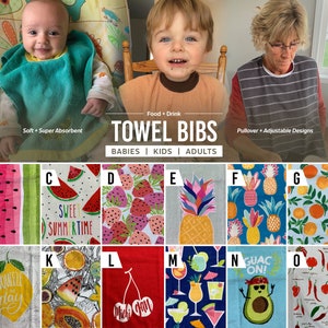 Towel Bibs for Babies, Toddlers, Kids, and Adults | Baby Bib Toddler Bib Adult Bib | Elderly Special Needs Disabled Feeding Shirt Protectors