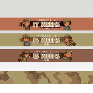 Custom Military Deployment Weekly Countdown Paper Chain | Personalized ...