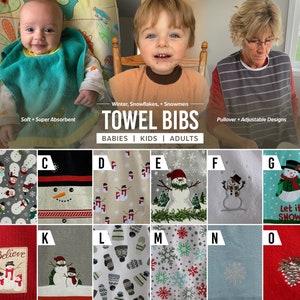 Towel Bibs for Babies, Toddlers, Kids, and Adults | Baby Bib Toddler Bib Adult Bib | Elderly Special Needs Disabled Feeding Shirt Protectors