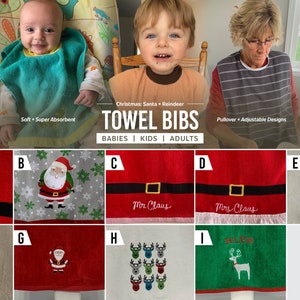 Towel Bibs for Babies, Toddlers, Kids, and Adults | Baby Bib Toddler Bib Adult Bib | Elderly Special Needs Disabled Feeding Shirt Protectors