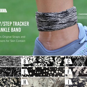 Aktivitäts- / Schritt-Tracker Nylon Knöchelband - Umfasst Original-Riemen und macht Sonden für Hautkontakt verfügbar (Schwarz & Weiß)