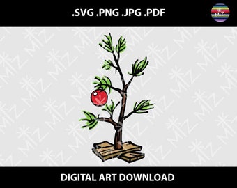 Weihnachtsbaum SVG-Dateien, Charlie Baum PNG Schneidedateien, JPG-Dateien, Instant Download