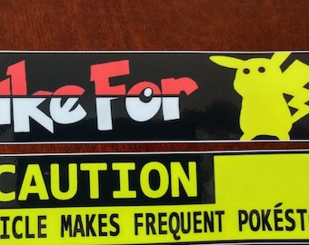 Pokemon bumper sticker 2 pack