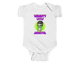 Mommy's Little Monster Baby Bodysuit, Girl