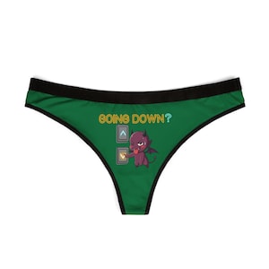 Going Down? Women&#39;s Thong (Green)