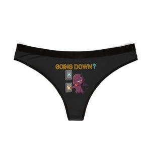 Going Down? Women&#39;s Thong (Black)