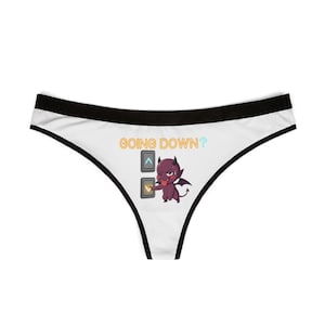 Going Down? Women&#39;s Thong (White)