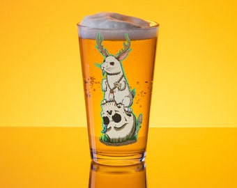 Jackalope pint glass