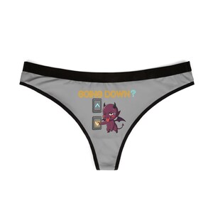 Going Down? Women&#39;s Thong (Light Gray)