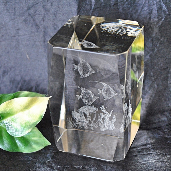 Etched Glass Cube Etsy