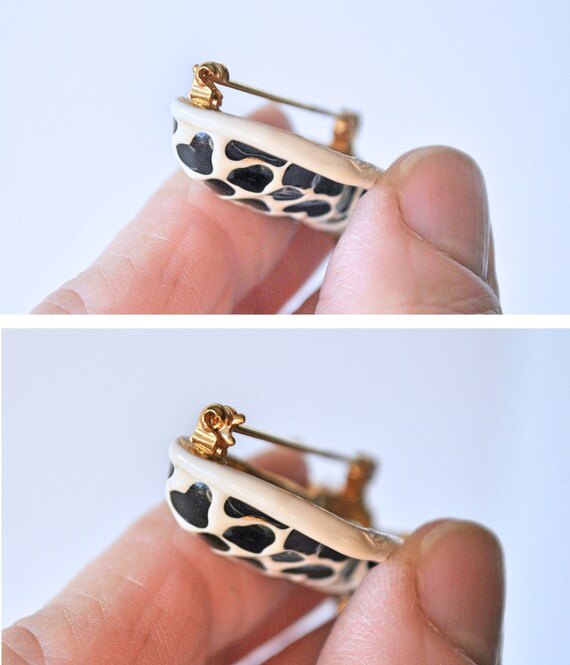 Vintage Kenneth Jay Lane Enamel Metal Leopard Pin… - image 7