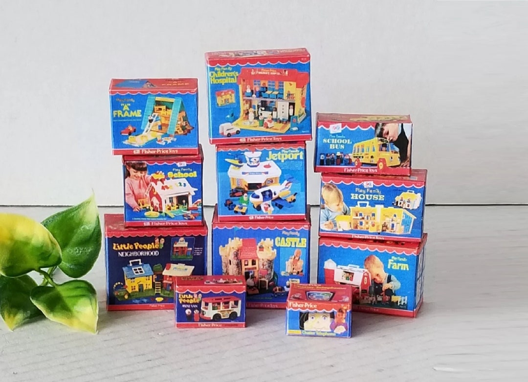 Dollhouse Miniatures Doll's Toy Box, CHOOSE From 11 Doll's Toys BOXES