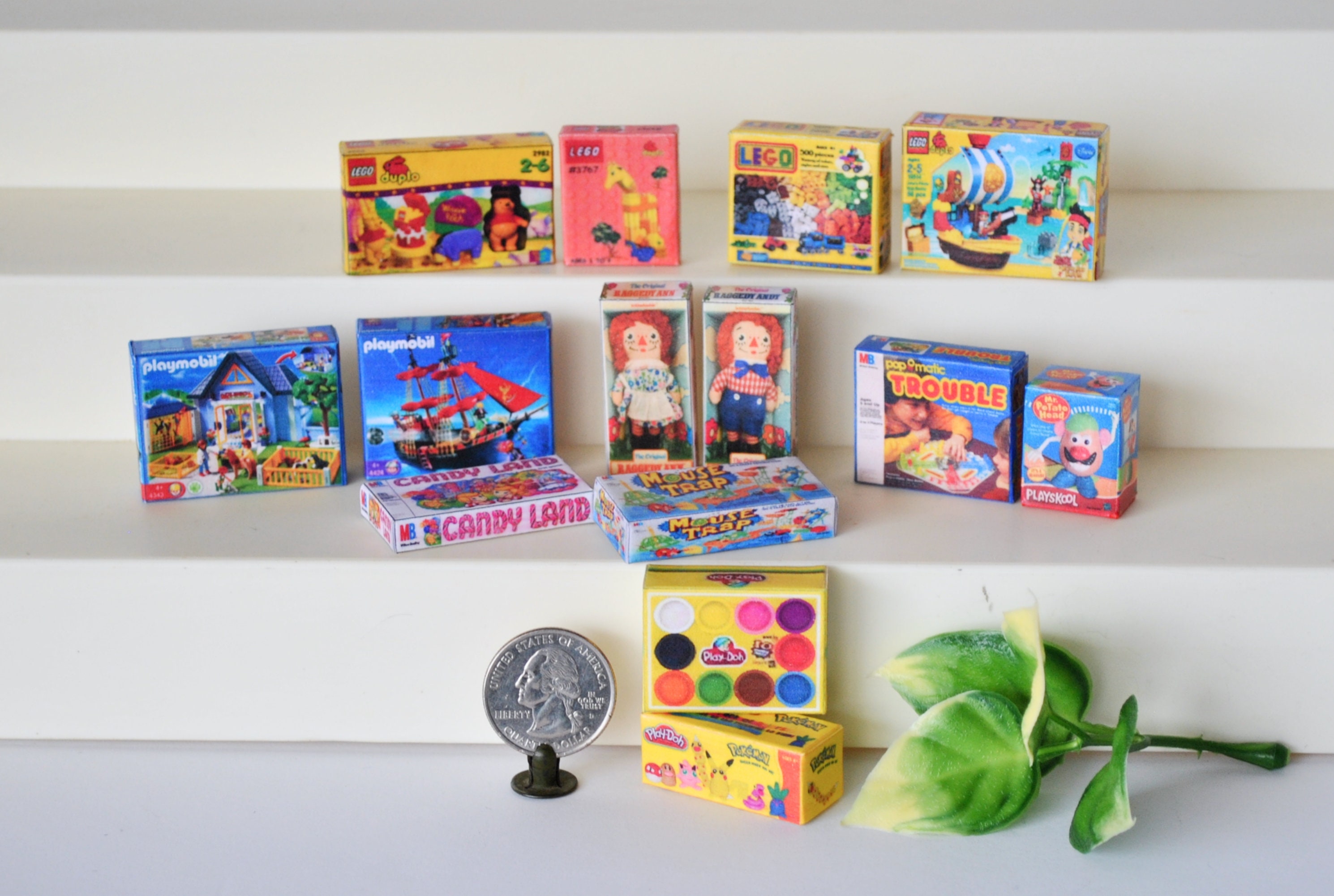 Dollhouse Miniatures Toy Game Boxes Your Choice of Doll Game