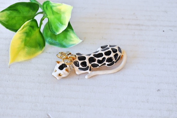 Vintage Kenneth Jay Lane Enamel Metal Leopard Pin… - image 10
