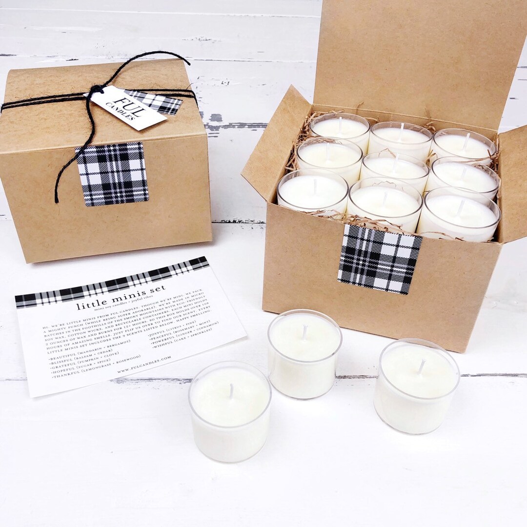 Little Minis Set 9 Mini Soy Candles 2 Oz/each Etsy