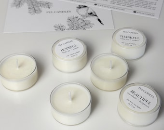 Discovery set - 6 tea light soy candles (0.75 oz/each)