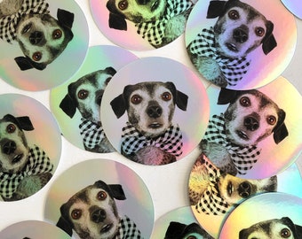 Toby holographic sticker