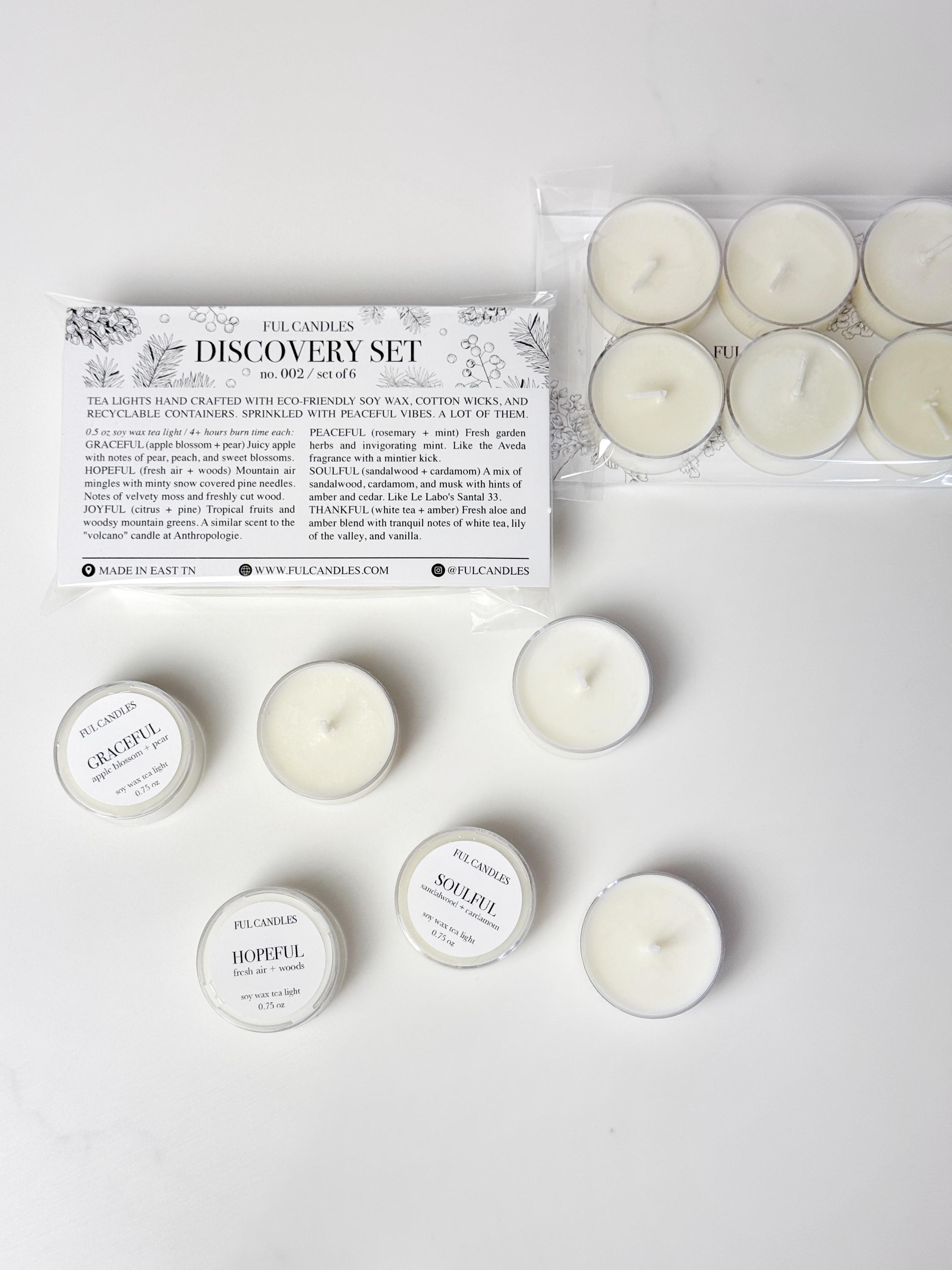 Discovery Set - 6 Tea Light Soy Candles (0.75 Oz/each) - Etsy
