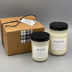 12 oz JOYFUL citrus pine hand poured soy wax jar candle image 4