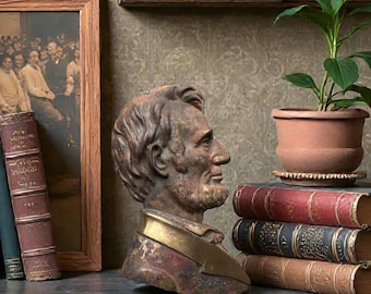 Vintage Abraham Lincoln Bust Statue Mountable Plaque, Political Memorabilia, Historical Home Decor, Americana, Lincoln Decorative Decor