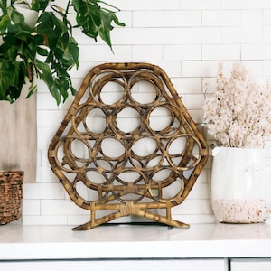 Bamboo Wine Holder Etsy
