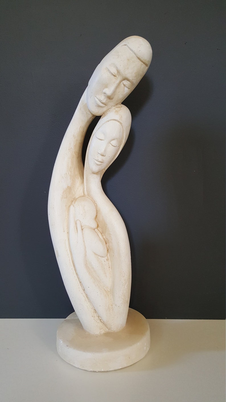 Modern Family Statue Man Woman Child / Love / Modernist Etsy