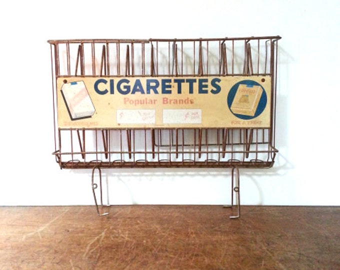 Cigarette Store Display wall Hanging Decor Vintage Metal Tobacco Sign