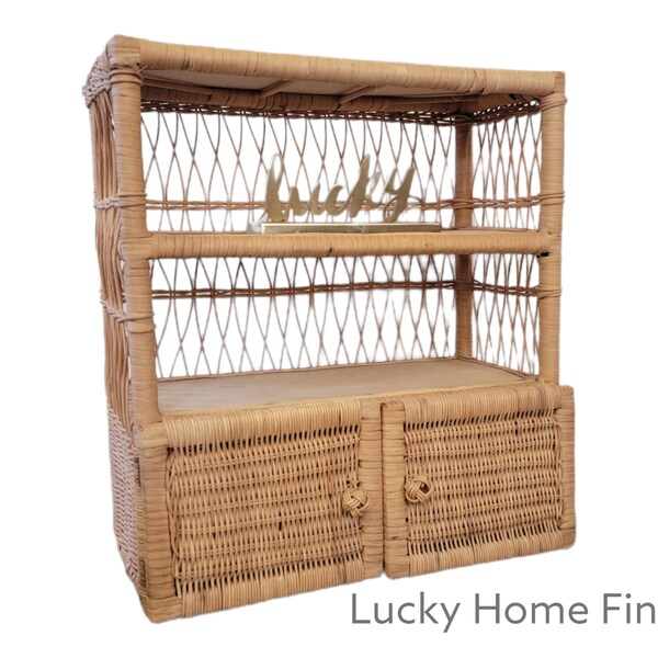 Wicker Wall Shelf Etsy