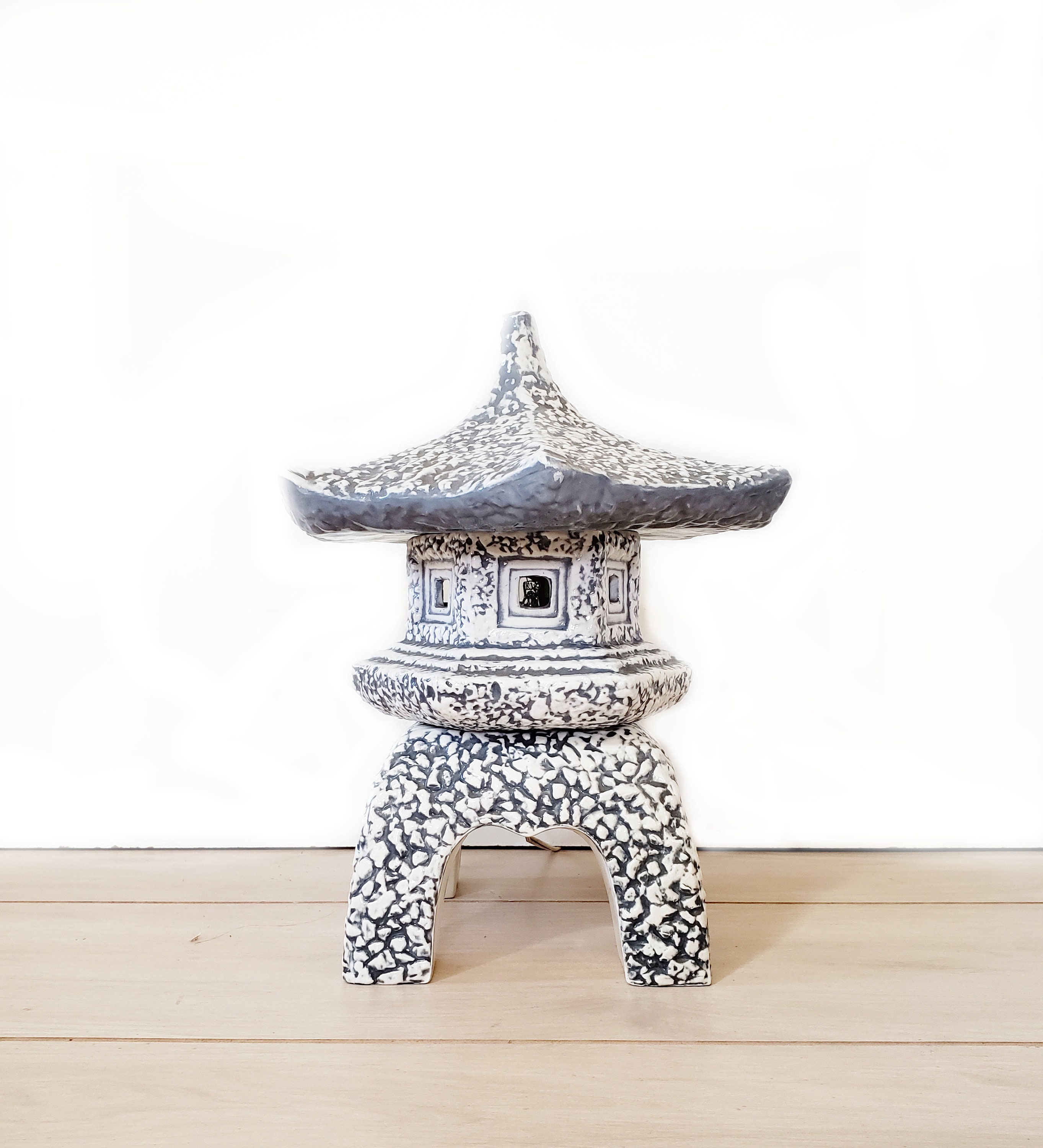 Pagoda Lamp/ Lantern Vintage 70's Asian Ceramic Table Top Etsy